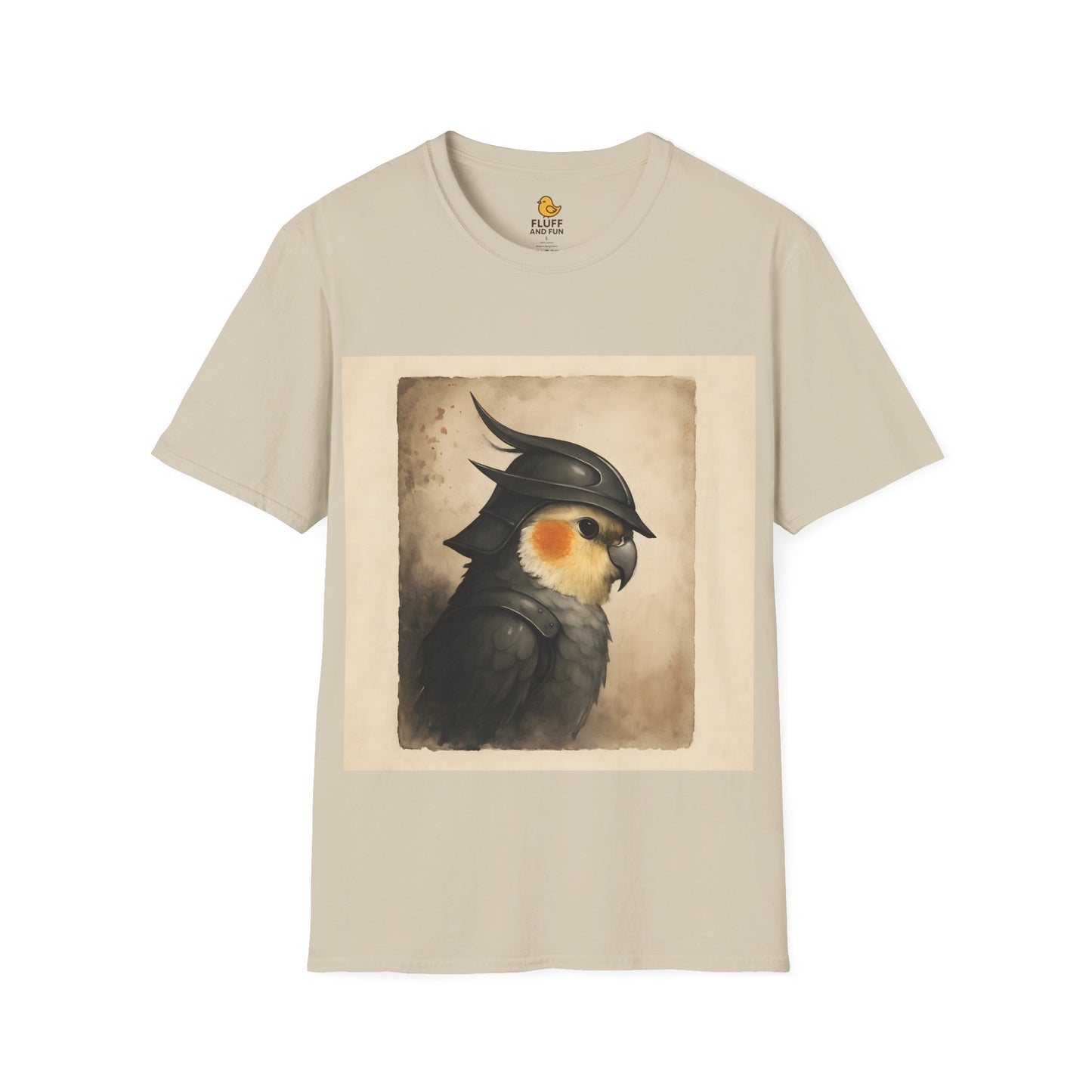 Samurai Cockatiel on Parchment Paper