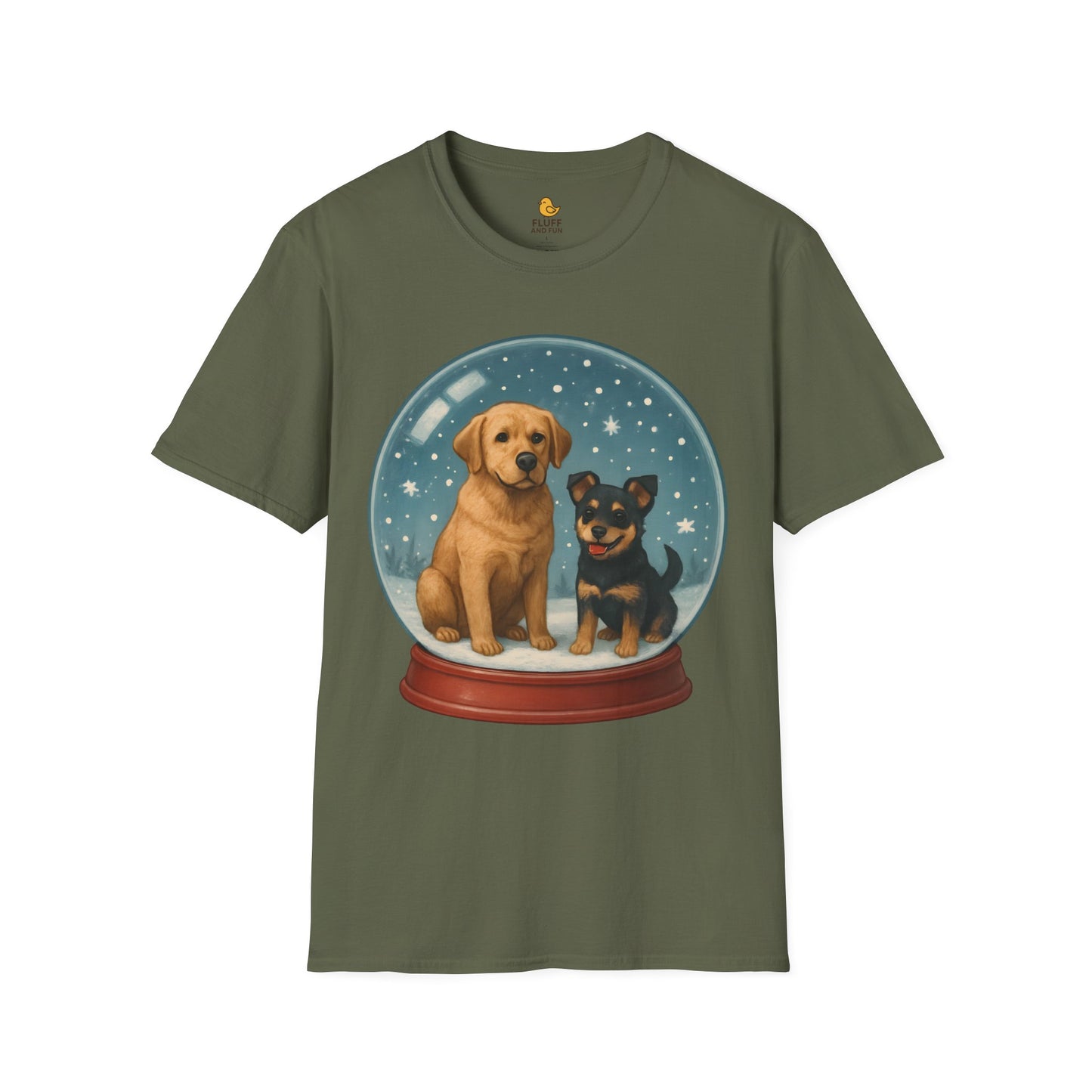 Dogs in Snow Globe