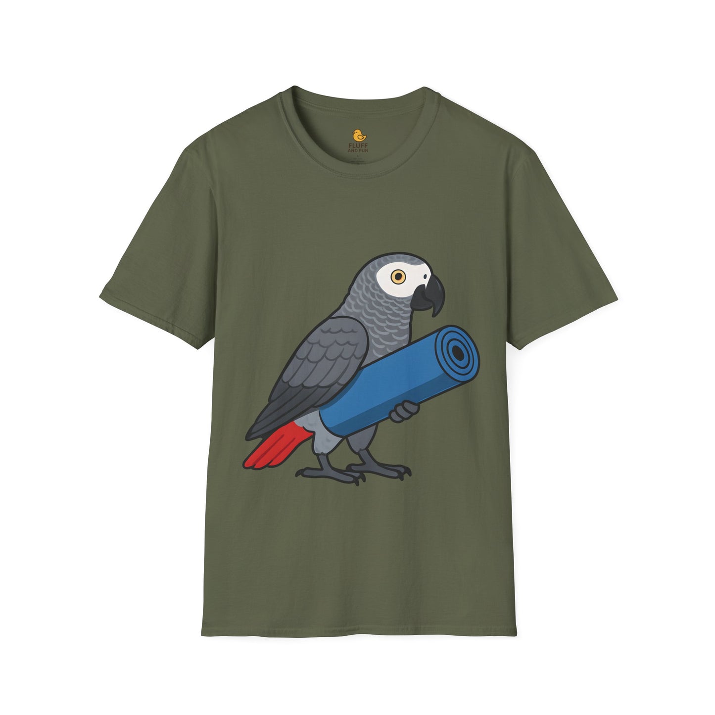 Parrot with Yoga Mat