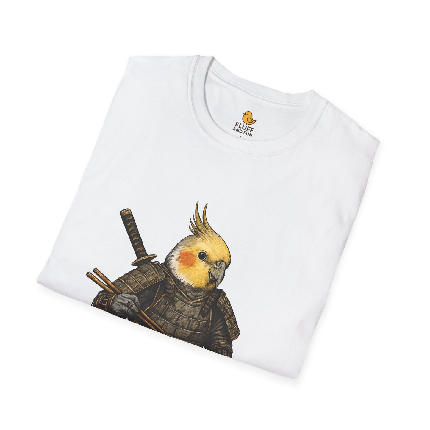 Samurai Cockatiel Eating Sushi