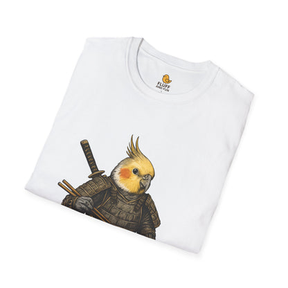Samurai Cockatiel Eating Sushi