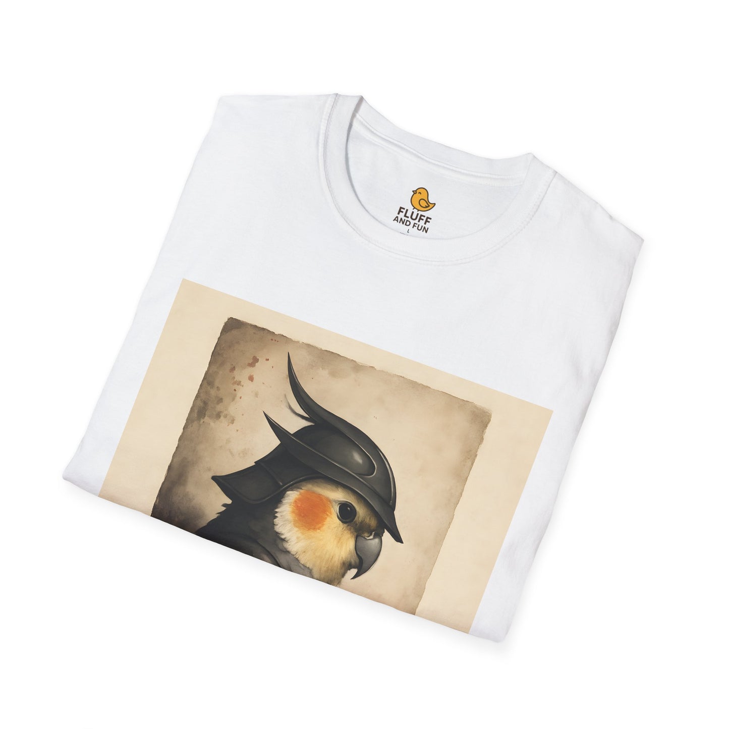 Samurai Cockatiel on Parchment Paper
