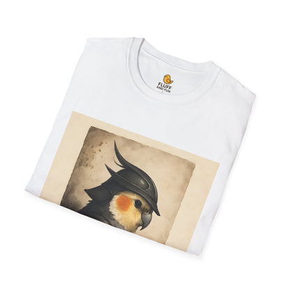 Samurai Cockatiel on Parchment Paper