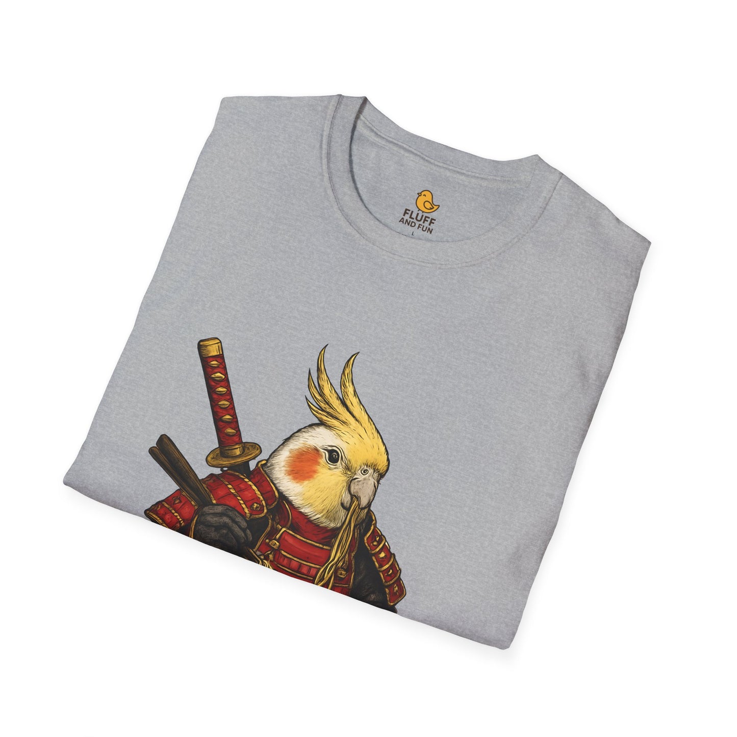 Samurai Cockatiel Eating Ramen