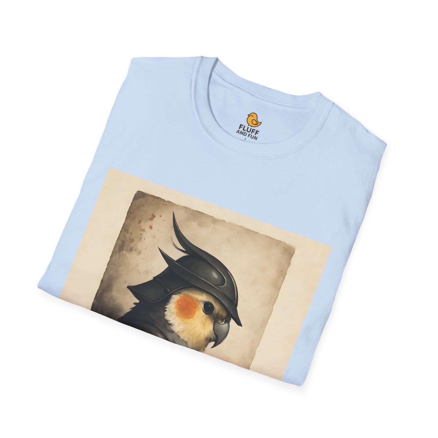 Samurai Cockatiel on Parchment Paper