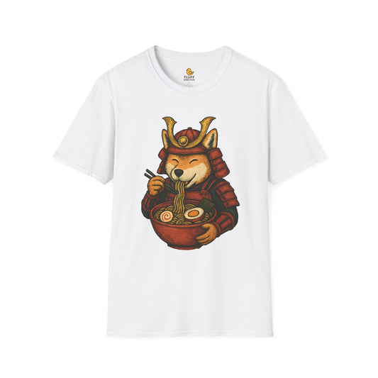 Samurai Dog Eating Ramen