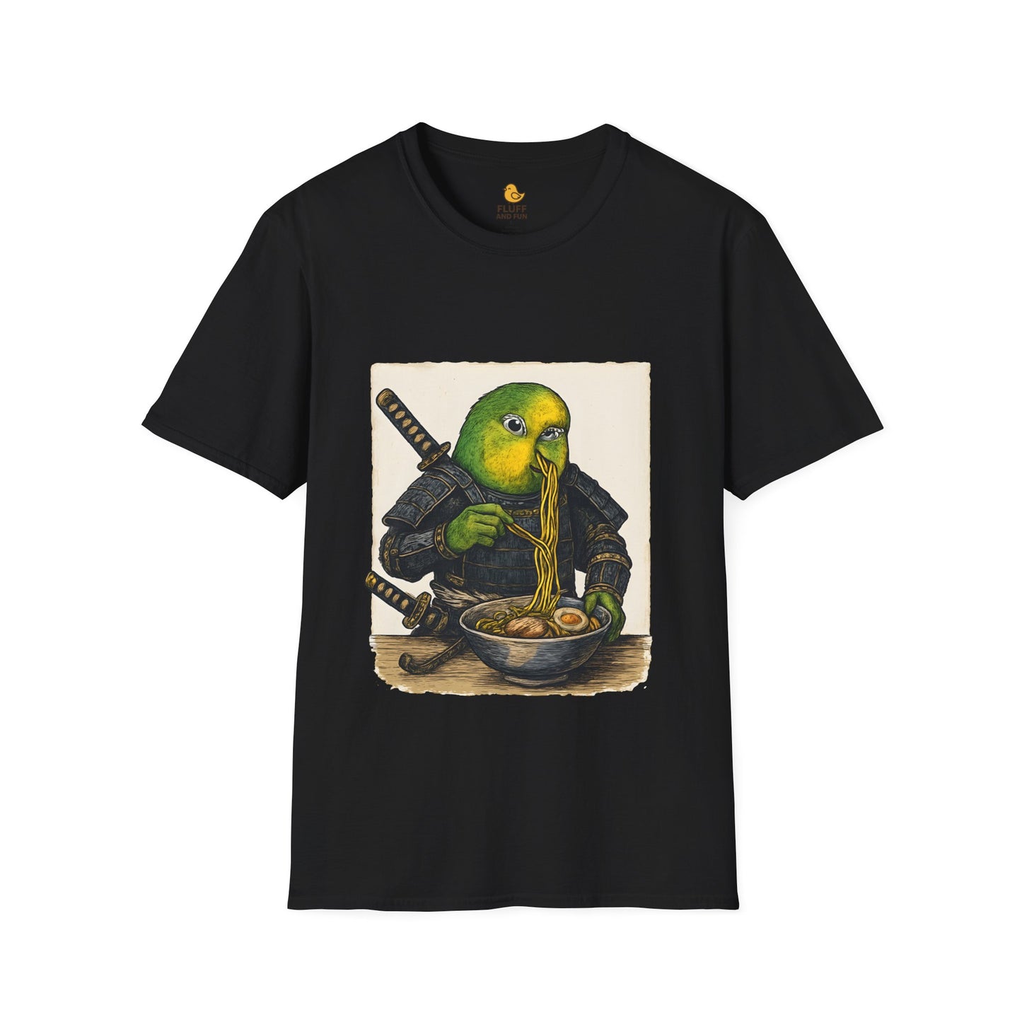 Samurai Conure Eating Ramen