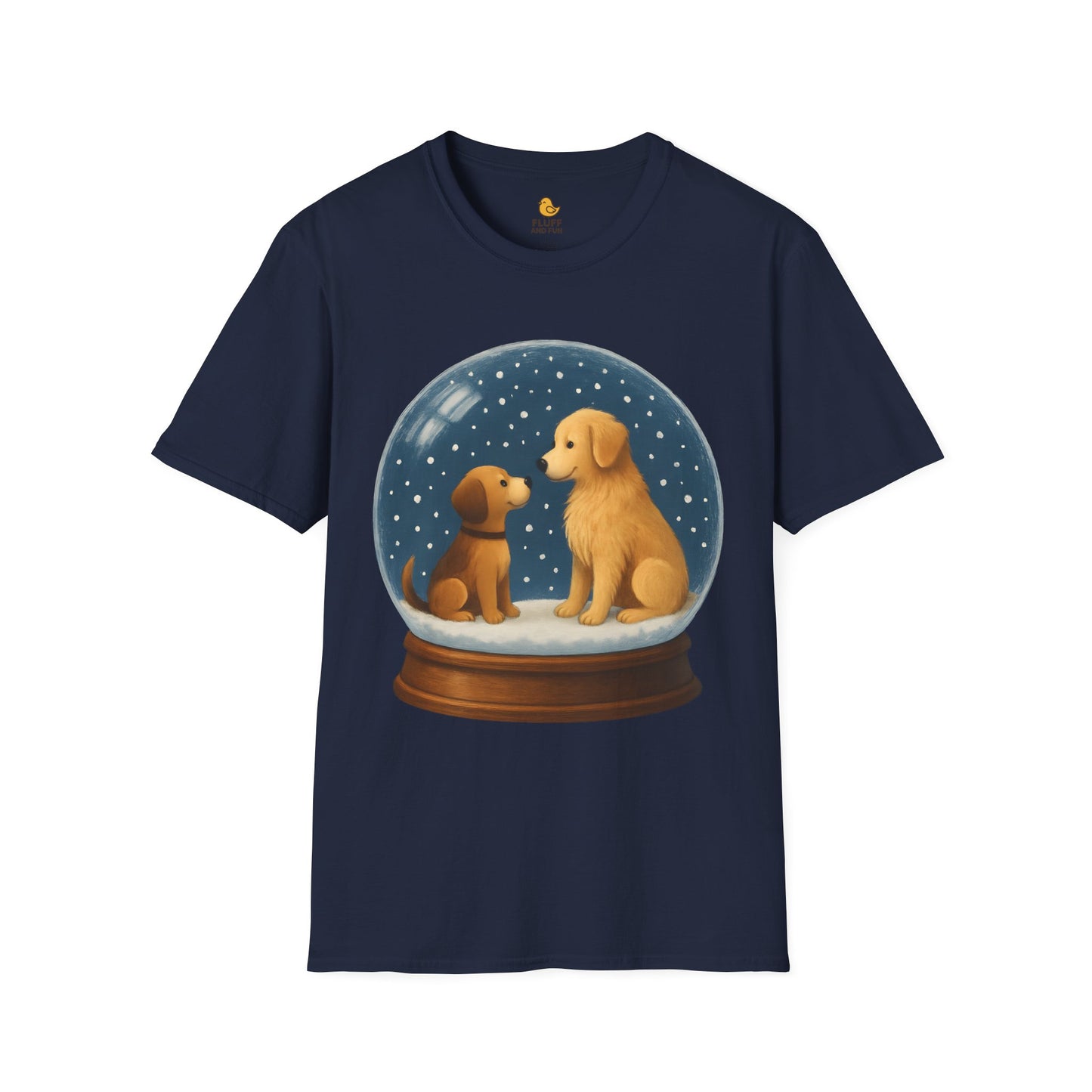 Cartoon Dogs in Snow Globes