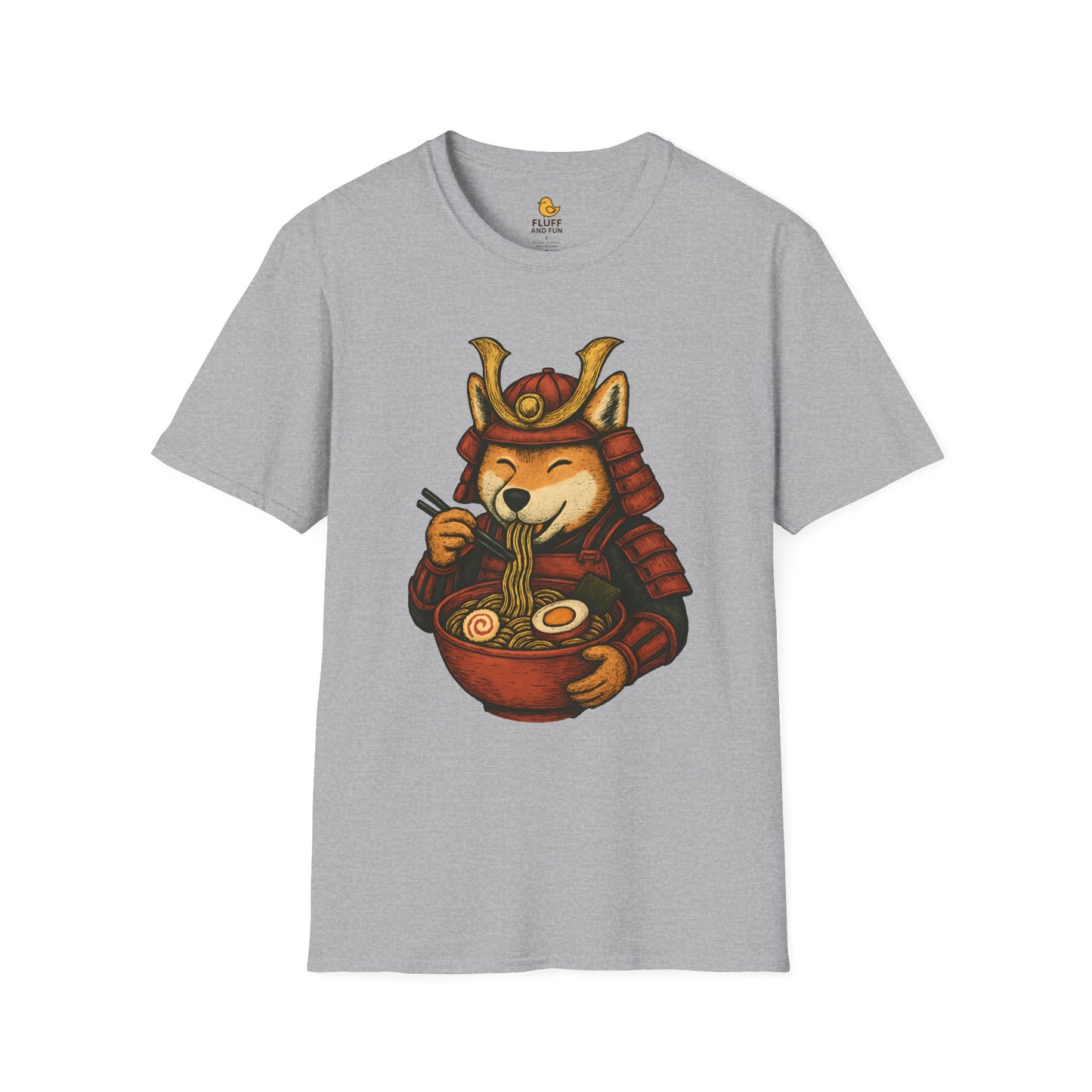 Samurai Dog Eating Ramen