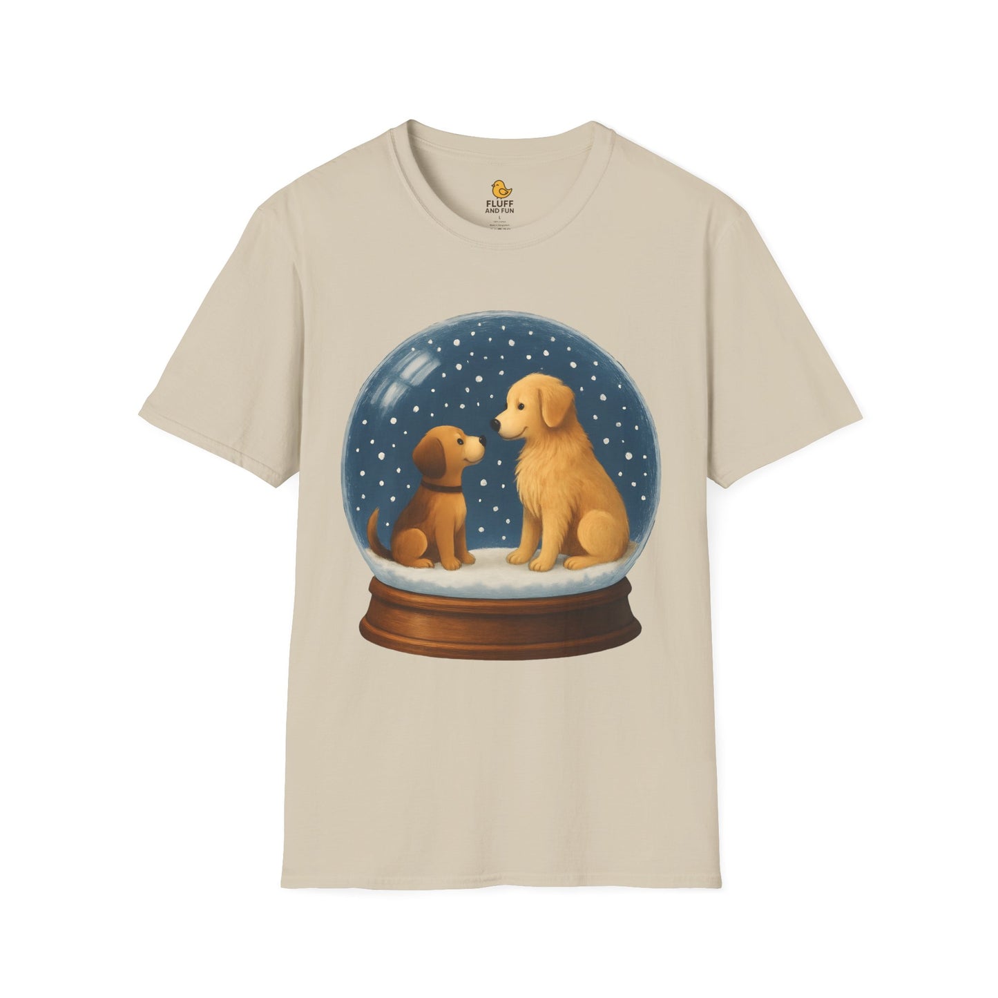 Cartoon Dogs in Snow Globes