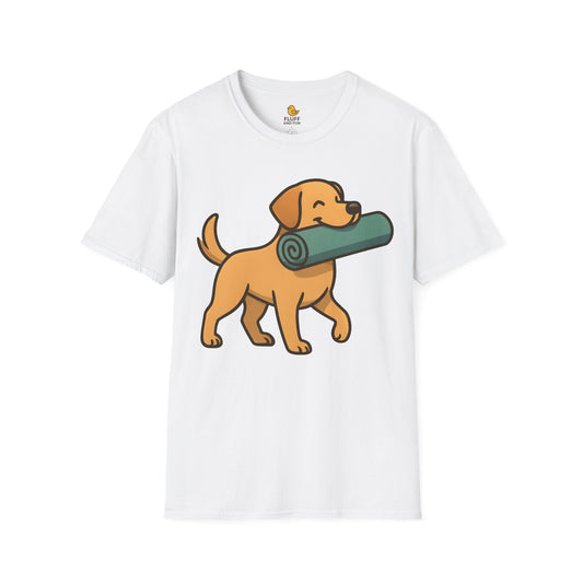 Dog with Yoga Mat