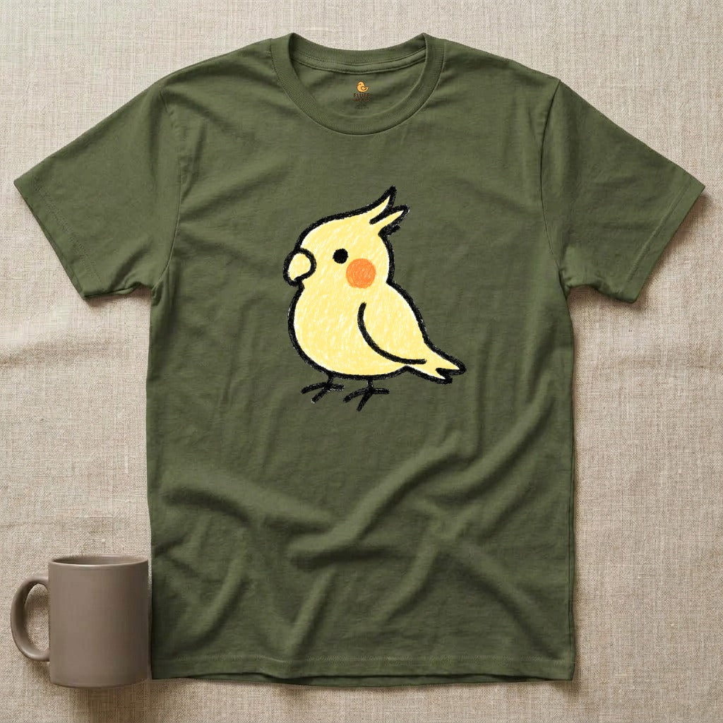 Yellow Cockatiel Kid Drawing