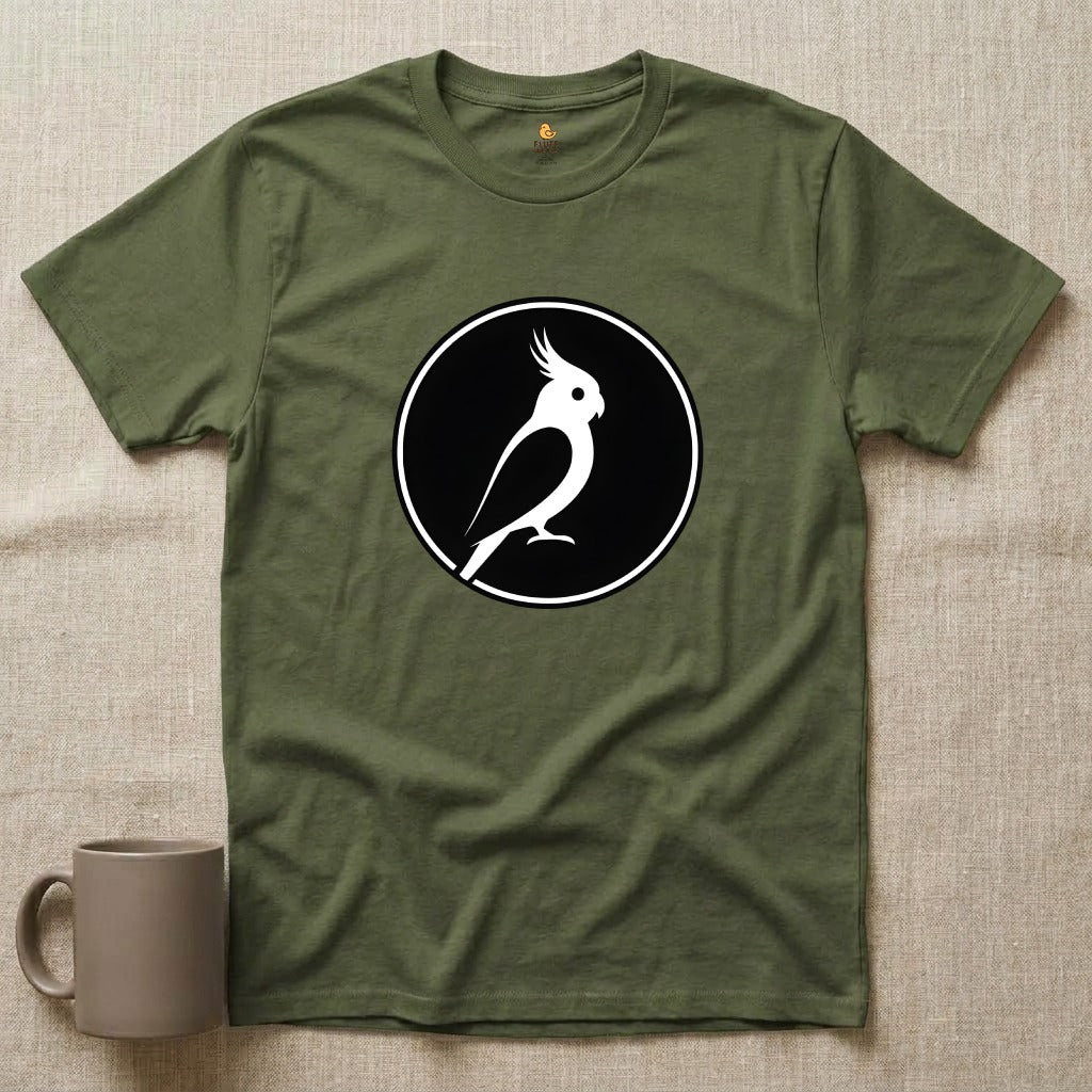 Cockatiel Silhouette Circle