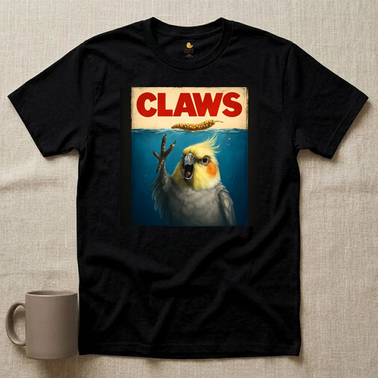 Cockatiel T-Shirt with 'CLAWS' Design