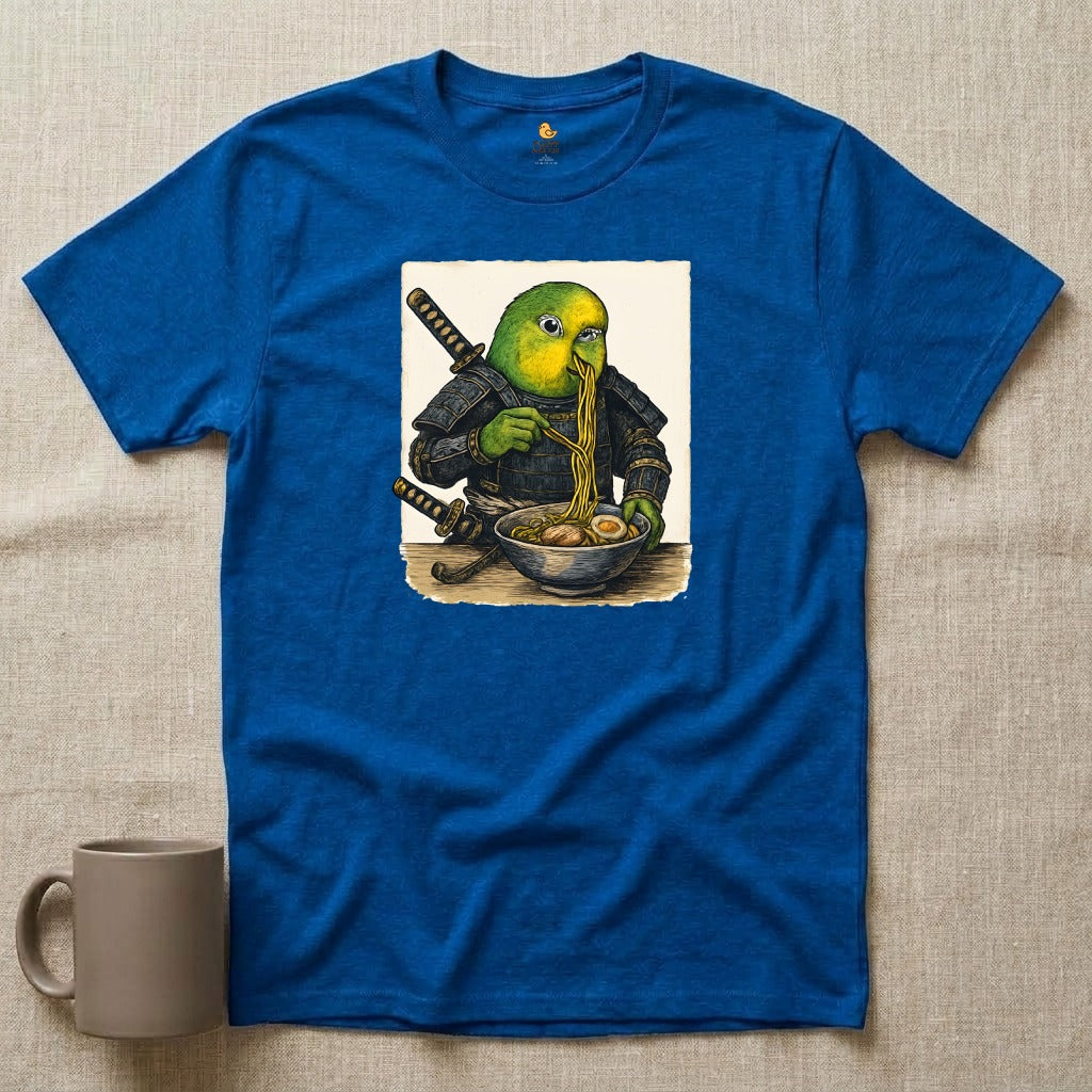 Samurai Conure Eating Ramen