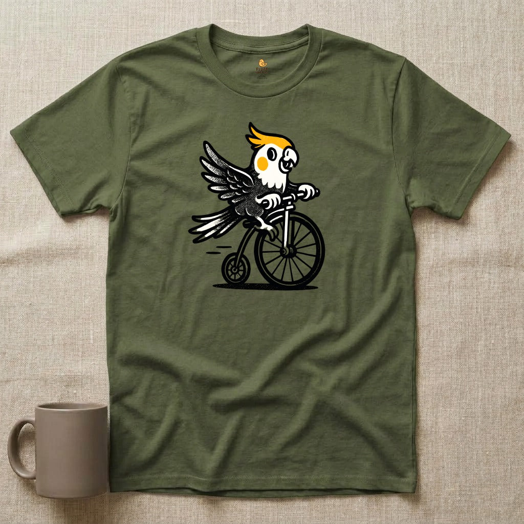 Cockatiel on a Bicycle