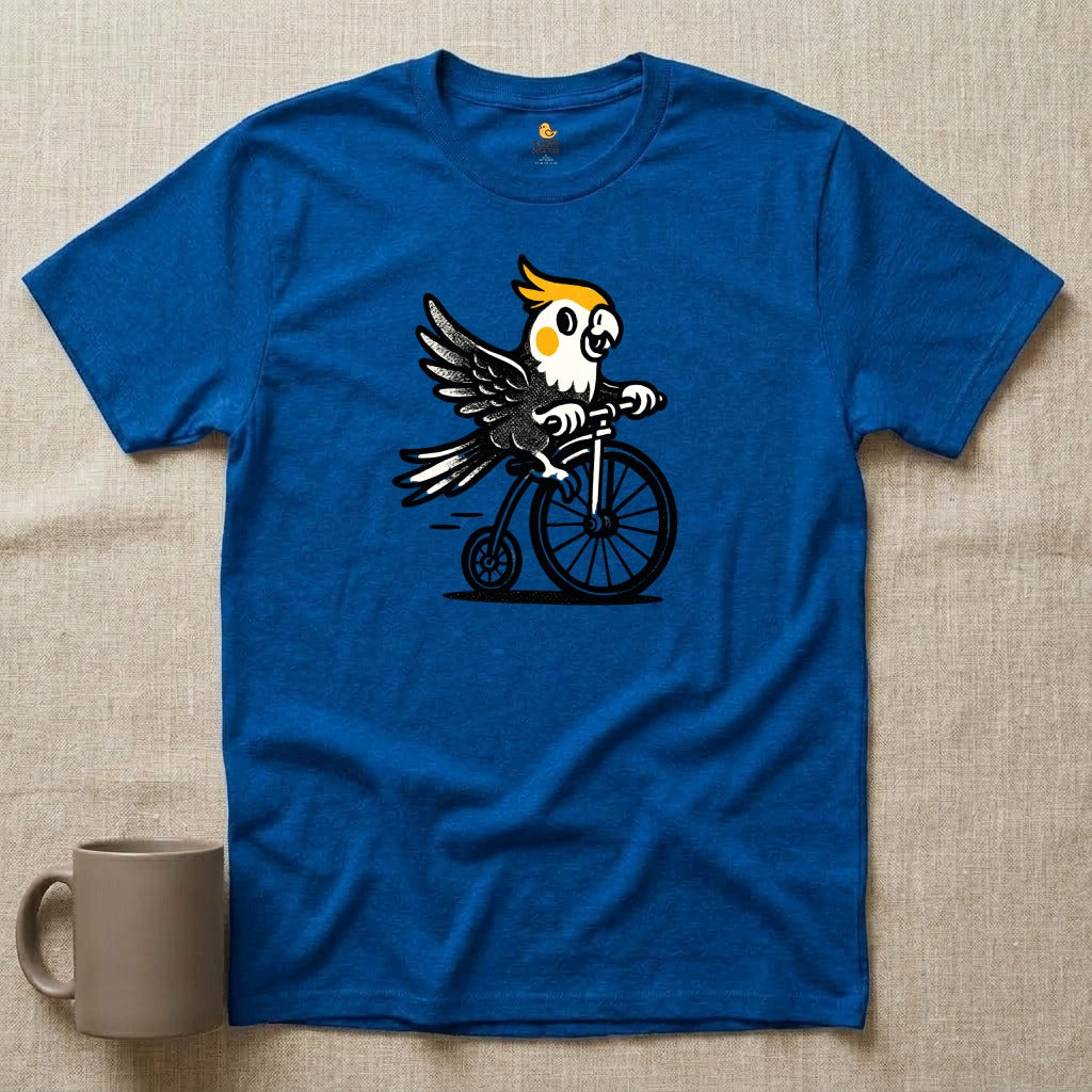 Cockatiel on a Bicycle
