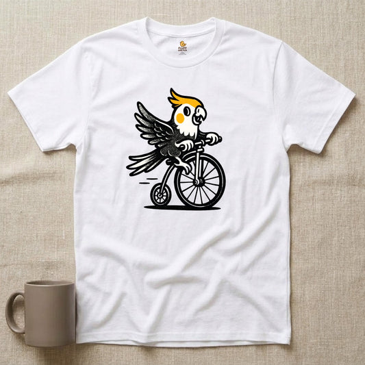 Cockatiel on a Bicycle