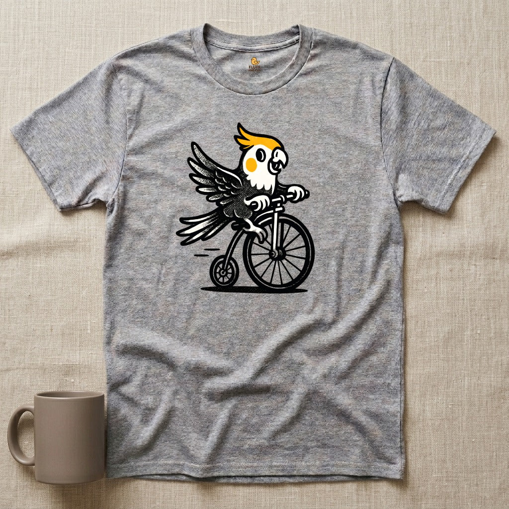 Cockatiel on a Bicycle