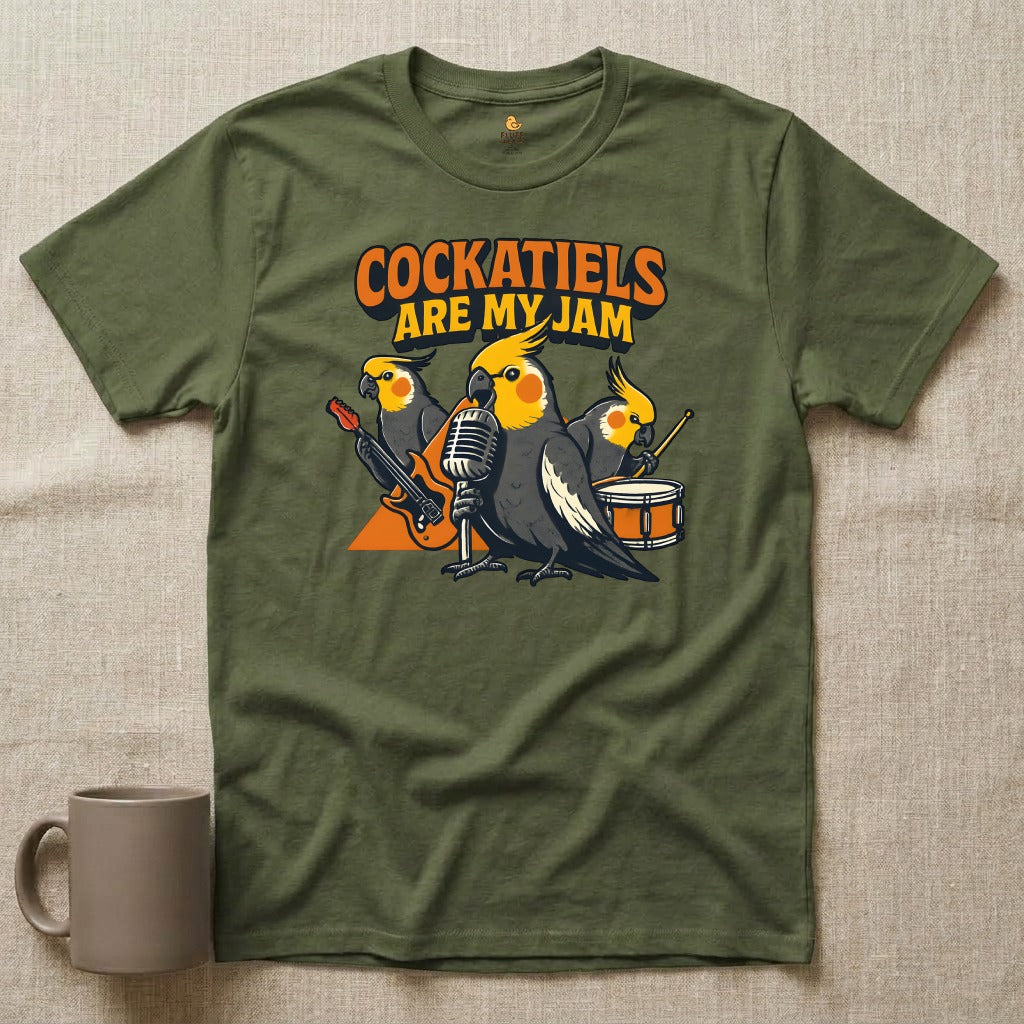 Cockatiel Rock Band T-Shirt