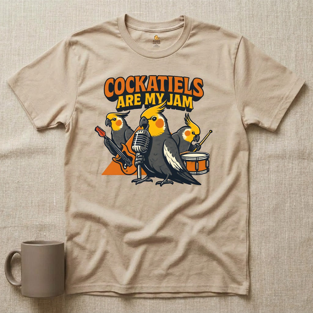 Cockatiel Rock Band T-Shirt