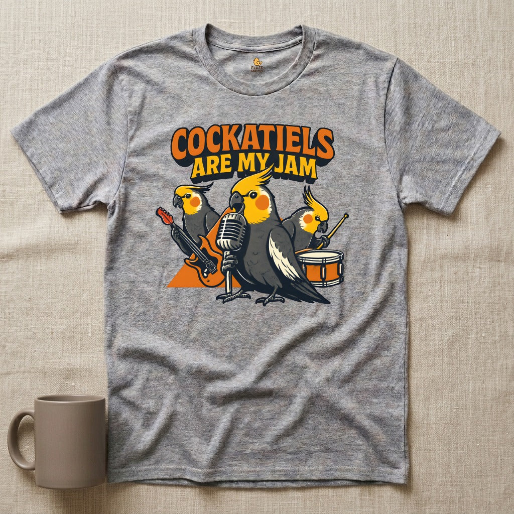 Cockatiel Rock Band T-Shirt