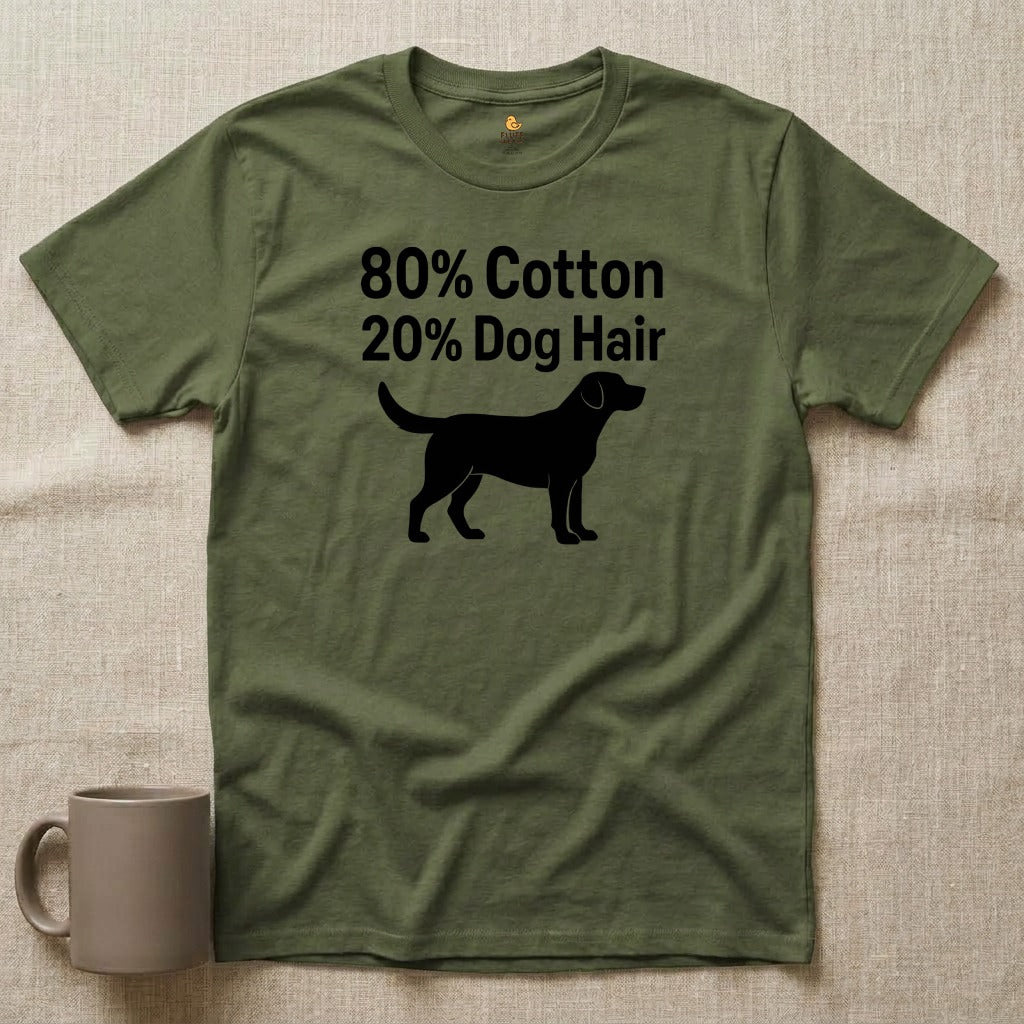 80% Cotton, 20% Dog Hair