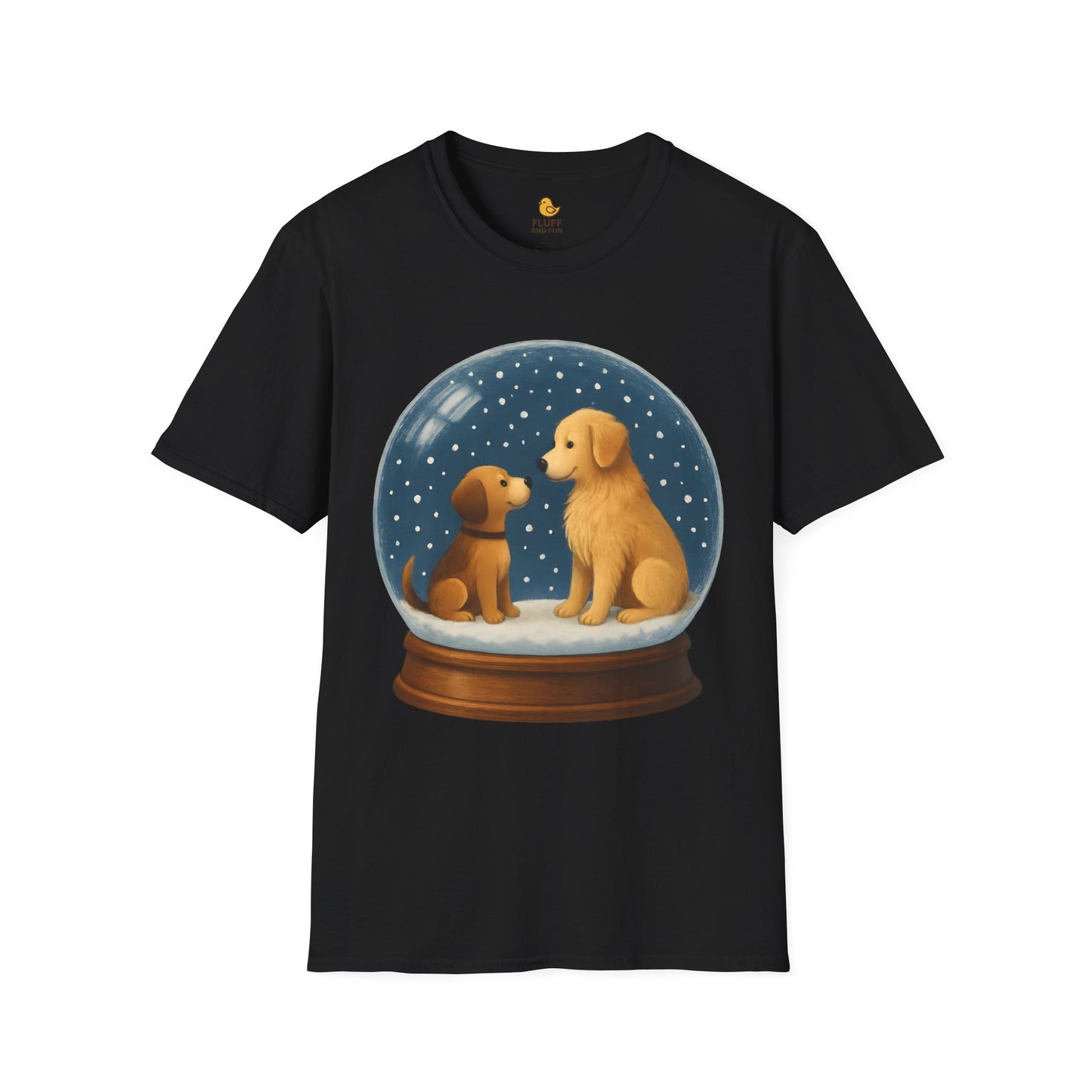Cartoon Dogs in Snow Globes