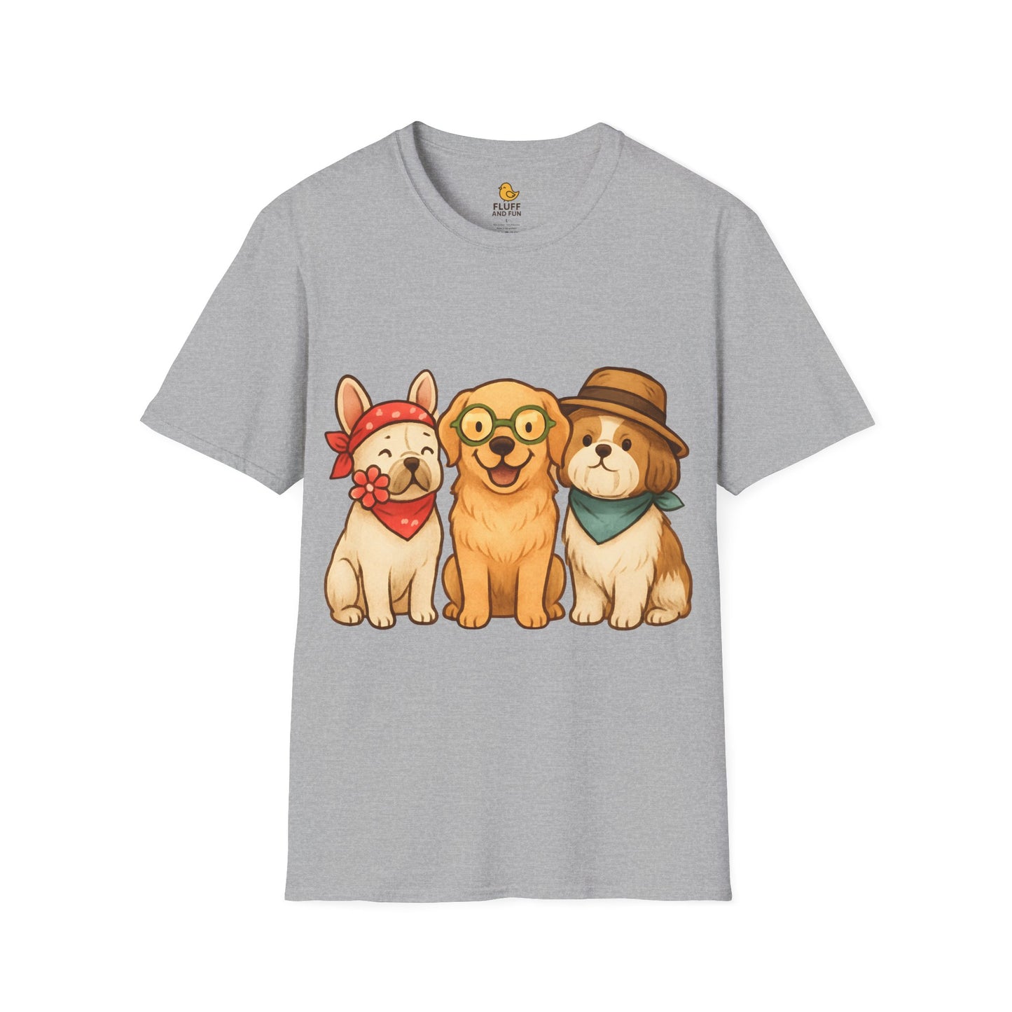 3 Dogs in Outfits