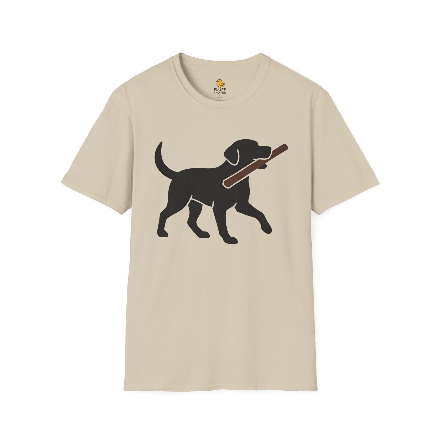 Dog with Stick Silhouette