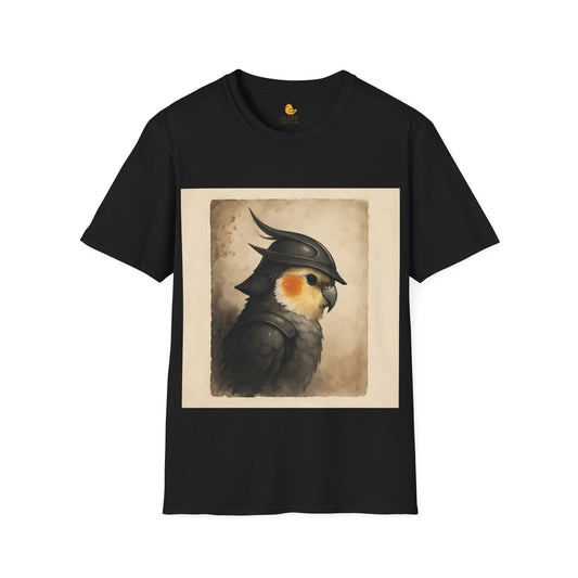 Samurai Cockatiel on Parchment Paper