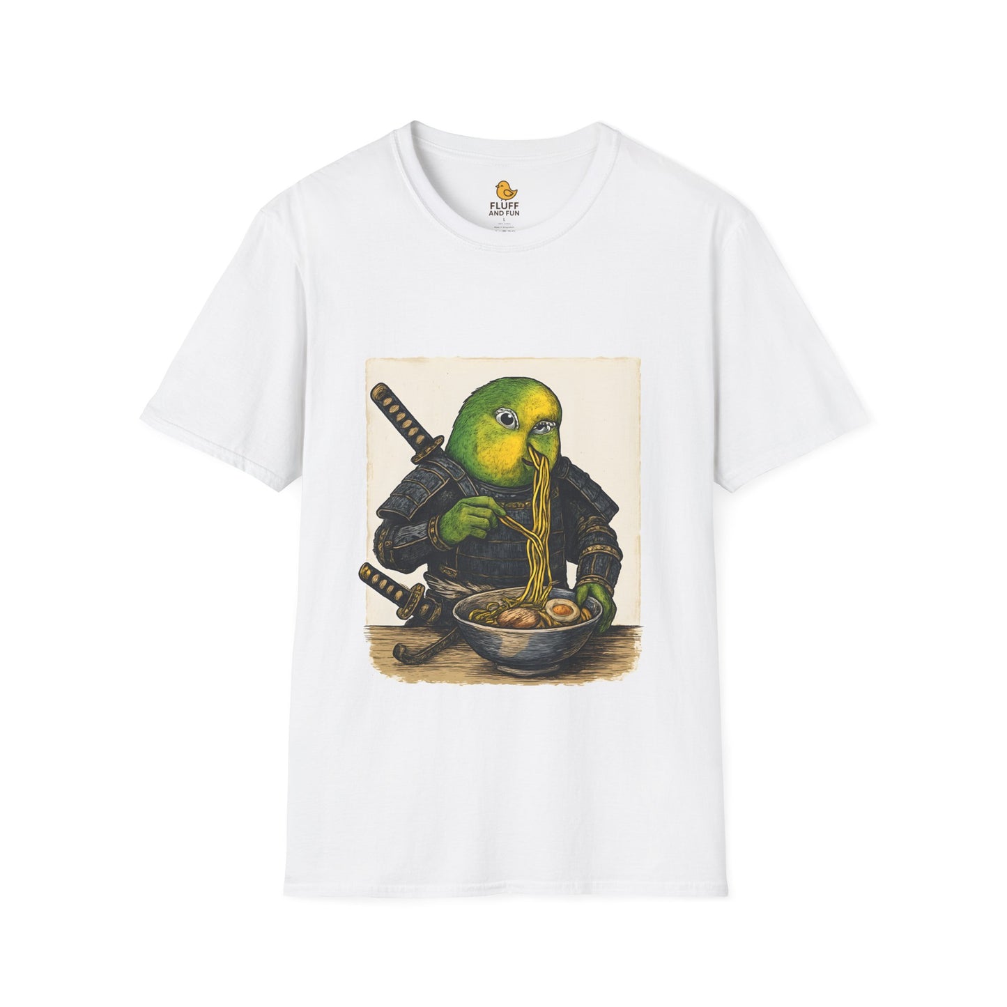 Samurai Conure Eating Ramen