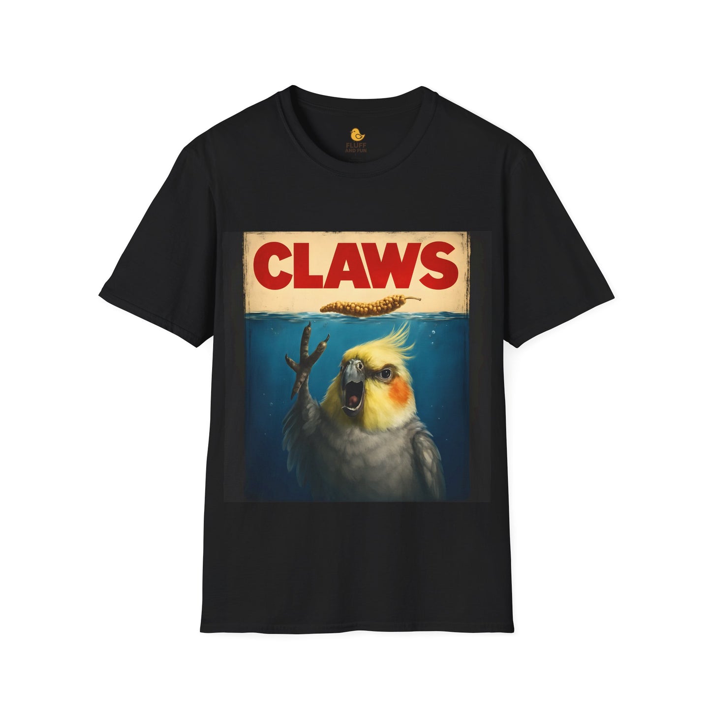 Cockatiel T-Shirt with 'CLAWS' Design