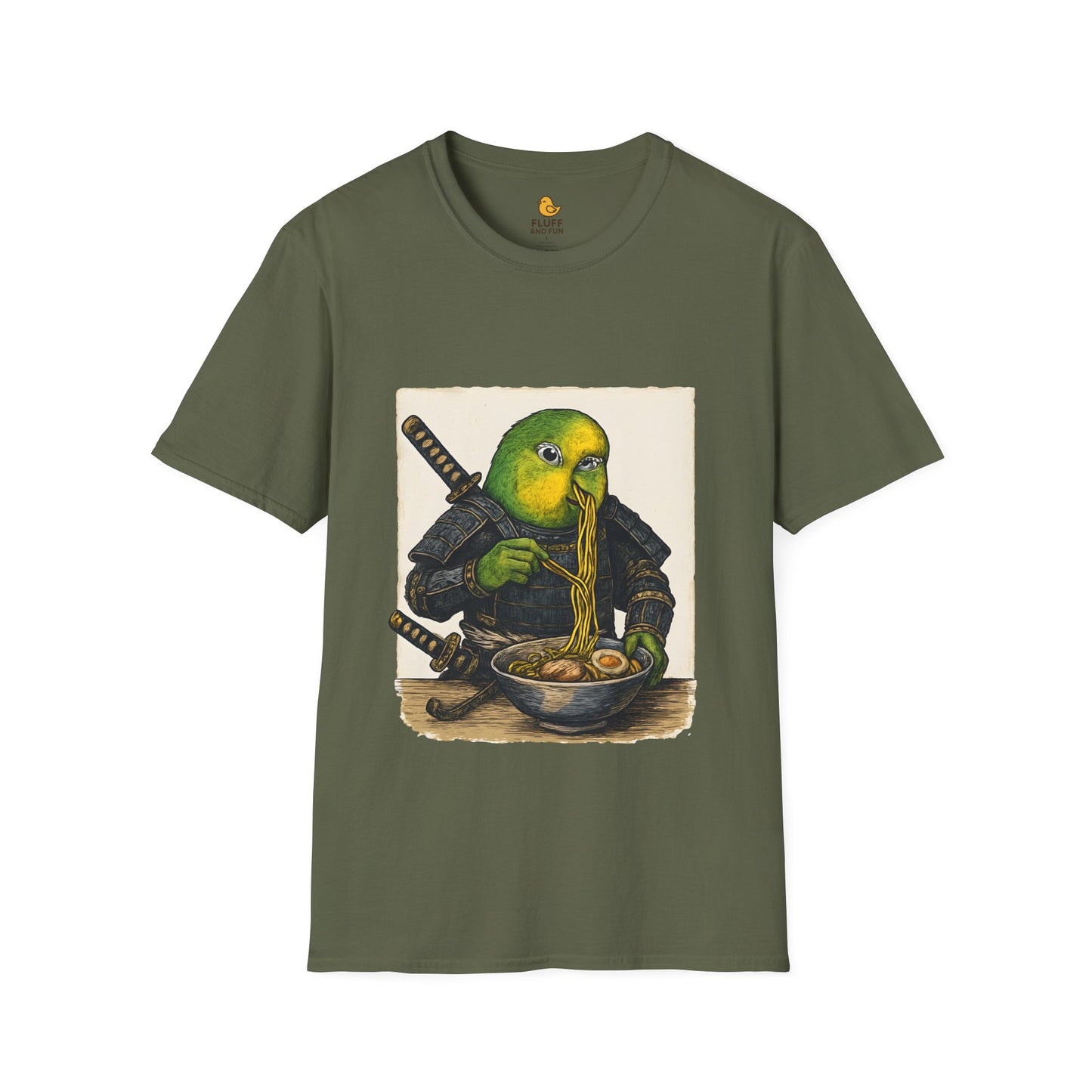 Samurai Conure Eating Ramen