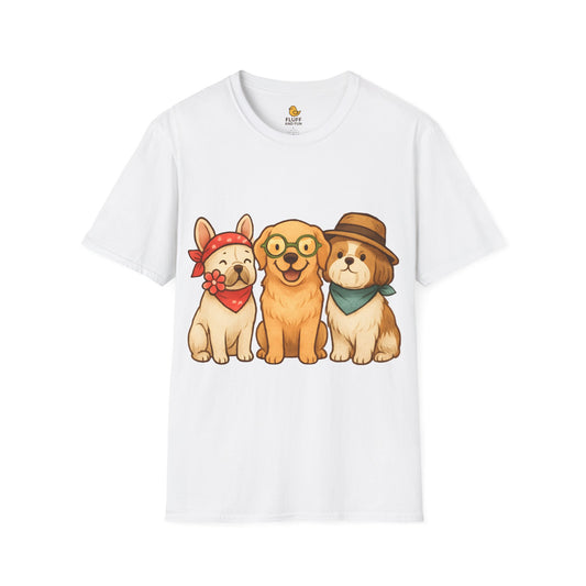 3 Dogs in Outfits